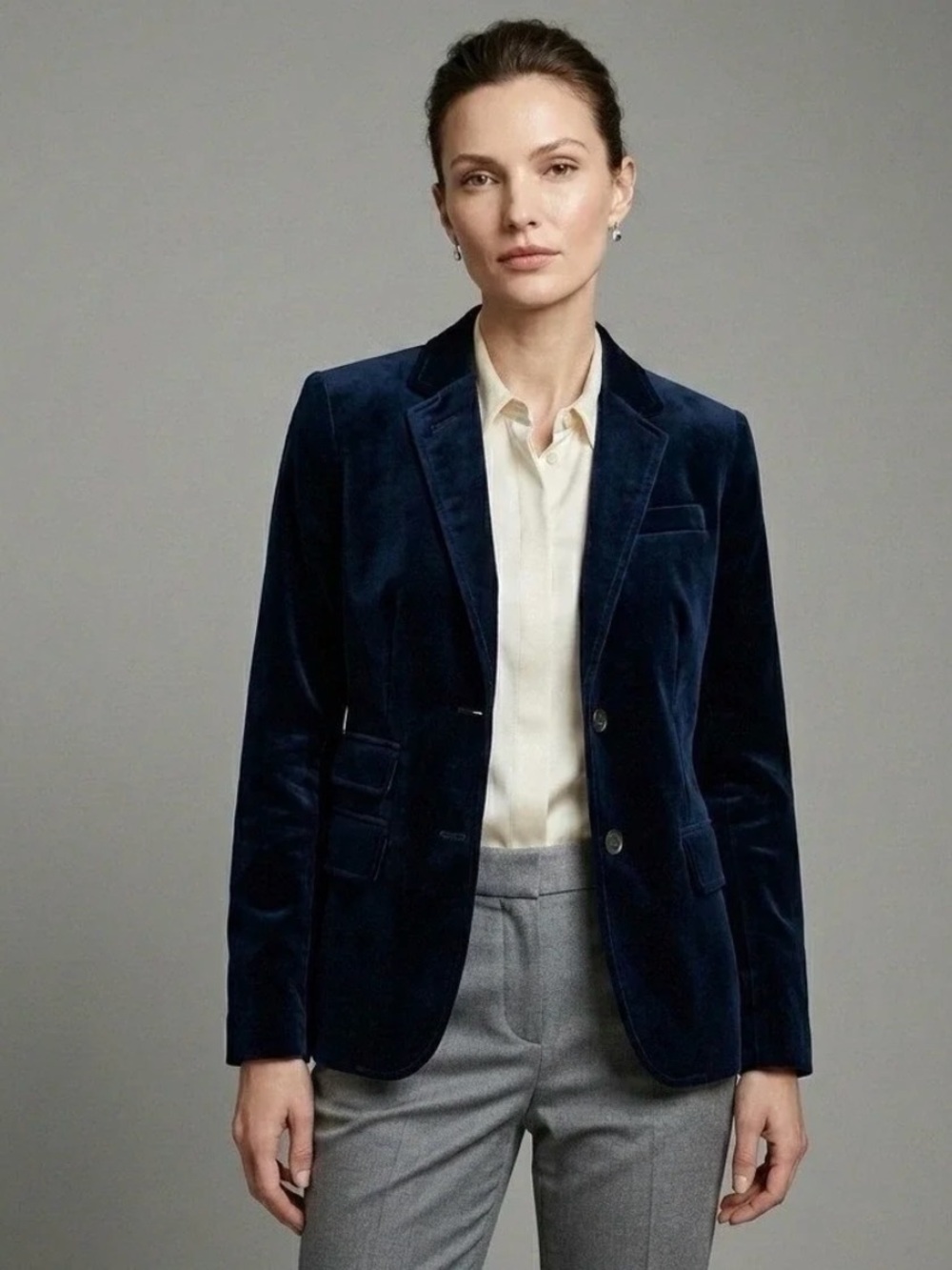 J.Crew Schoolboy Blazer in Navy Velvet